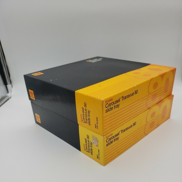 2 Genuine Vintage‎ Kodak Carousel Transvue 80 Slide Trays In Box w/ Slide sheets - Picture 6 of 12